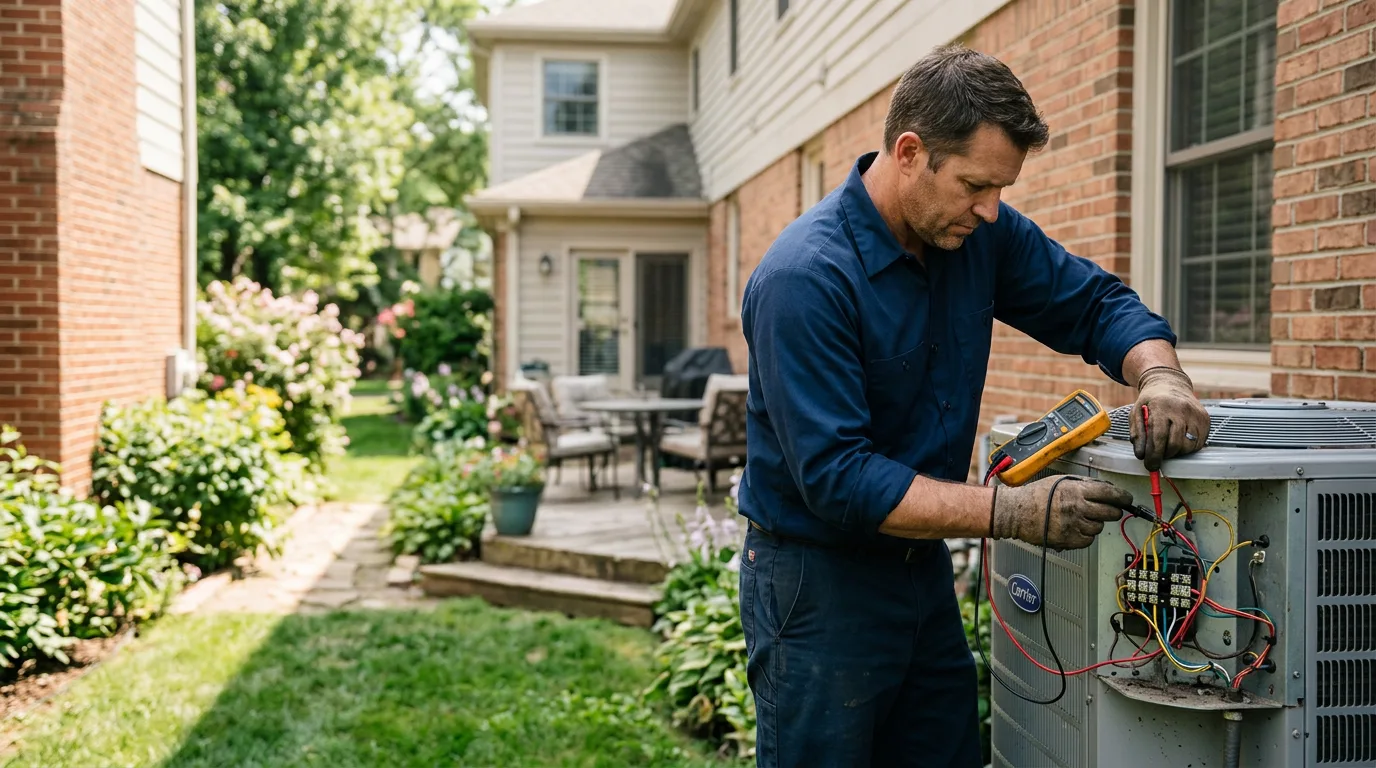 HVAC technician working near Newport, NJ